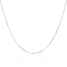 Load image into Gallery viewer, 1.5MM Sterling Silver Box Chain with Lobster Claw Clasp
