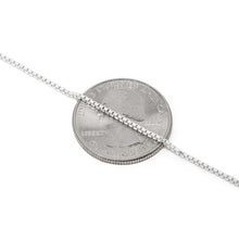 Load image into Gallery viewer, 1.5MM Sterling Silver Box Chain with Lobster Claw Clasp