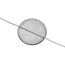 Load image into Gallery viewer, .8MM Sterling Silver Box Chain with Lobster Claw Clasp