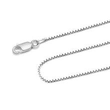 Load image into Gallery viewer, 925 Sterling Silver 1.5 MM Box Chain Italian - Rhodium Plated - Lobster Claw 16 - 36 Inch