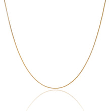 Load image into Gallery viewer, 925 Sterling Silver Gold Plated Box Chain Lobster Claw Clasp 16-30"