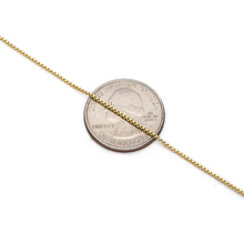 Load image into Gallery viewer, 925 Sterling Silver Gold Plated Box Chain Lobster Claw Clasp 16-30"
