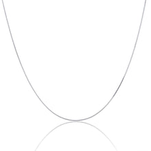 Load image into Gallery viewer, 925 Sterling Silver 1MM Box Chain - Rhodium Plated - Lobster Claw Size 16-36 inch