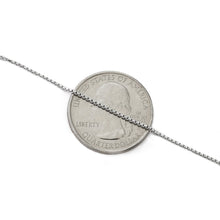 Load image into Gallery viewer, 925 Sterling Silver 1MM Box Chain - Rhodium Plated - Lobster Claw Size 16-36 inch