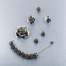 Load image into Gallery viewer, Designer Stainless Steel Rose Bracelet with 3" extender