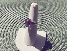 Load image into Gallery viewer, Amethyst Sterling Silver Ring - Oval shape