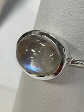 Load image into Gallery viewer, Moonstone Sterling Silver Ring - sizes 5 and 7 available