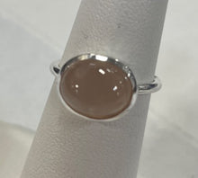 Load image into Gallery viewer, Rose Quartz Sterling Silver Ring - Sizes 5,6 and 7