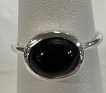 Load image into Gallery viewer, Onyx Sterling Silver Ring - sizes 7 and 9