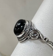 Load image into Gallery viewer, Sterling Silver and Onyx Ring