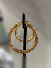 Load image into Gallery viewer, Gold Plated Stainless Steel Hoop Earrings