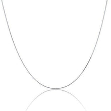 Load image into Gallery viewer, 925 Sterling Silver 1MM Box Chain - Rhodium Plated - Lobster Claw Size 16-36 inch