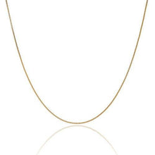 Load image into Gallery viewer, 925 Sterling Silver Gold Plated Box Chain Lobster Claw Clasp 16-30"