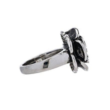 Load image into Gallery viewer, Designer Stainless Steel Rose Ring Sizes 5 through 10