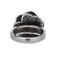 Load image into Gallery viewer, Designer Stainless Steel Rose Ring Sizes 5 through 10