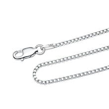 Load image into Gallery viewer, 1.5MM Sterling Silver Box Chain with Lobster Claw Clasp