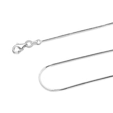 Load image into Gallery viewer, 1MM MAGIC Sterling Silver 8 Sided Snake Chain with Lobster Claw Clasp 16"-30"
