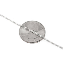 Load image into Gallery viewer, 1.5MM Sterling Silver Box Chain with Lobster Claw Clasp