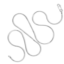 Load image into Gallery viewer, 1MM MAGIC Sterling Silver 8 Sided Snake Chain with Lobster Claw Clasp 16"-30"