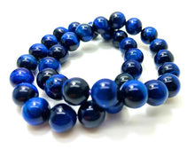 Load image into Gallery viewer, Blue Tiger's Eye Gemstone Stretch Bracelet
