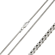 Load image into Gallery viewer, 1.5MM Sterling Silver Box Chain with Lobster Claw Clasp