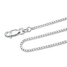 Load image into Gallery viewer, 1.5MM Sterling Silver Box Chain with Lobster Claw Clasp