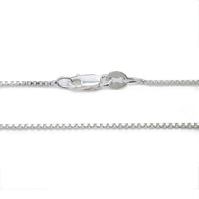 Load image into Gallery viewer, 1MM Sterling Silver Box Chain with Lobster Claw Clasp