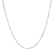 Load image into Gallery viewer, .8MM Sterling Silver Box Chain with Lobster Claw Clasp