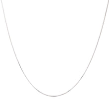 Load image into Gallery viewer, 1MM Sterling Silver Box Chain with Lobster Claw Clasp