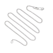 Load image into Gallery viewer, 925 Sterling Silver 1MM Cable Chain Lobster Claw Clasp 16-30"
