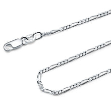 Load image into Gallery viewer, 1.8MM Sterling Silver Figaro Chain For Men and Women