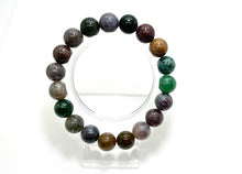 Load image into Gallery viewer, Green Moss Agate Natural Gemstone Stretch Elastic Bracelet