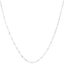 Load image into Gallery viewer, 1.2MM Sterling Silver Singapore Chain with Lobster Claw Clasp