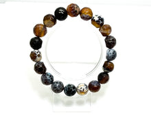 Load image into Gallery viewer, Natural Botswana Agate Faceted Gemstone Bead Stretch Bracelet