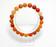 Load image into Gallery viewer, Orange Carnelian Agate Beads Gemstone Stretch Bracelet