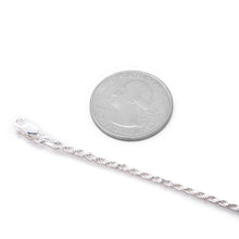 Load image into Gallery viewer, 2MM Sterling Silver Rope Chain with Lobster Claw Clasp 16-36"