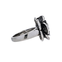Load image into Gallery viewer, Designer Stainless Steel Rose Ring Sizes 5 through 10