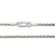 Load image into Gallery viewer, 2MM Sterling Silver Rope Chain with Lobster Claw Clasp 16-36"