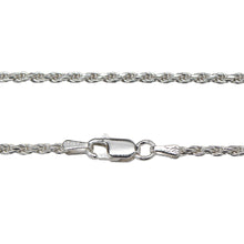 Load image into Gallery viewer, 2MM Sterling Silver Rope Chain with Lobster Claw Clasp 16-36"