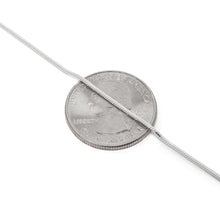 Load image into Gallery viewer, 1MM MAGIC Sterling Silver 8 Sided Snake Chain with Lobster Claw Clasp 16"-30"