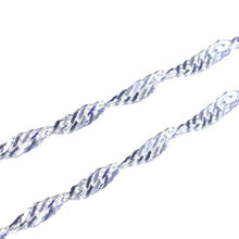 Load image into Gallery viewer, 2MM Sterling Silver Singapore Chain with Lobster Claw Clasp