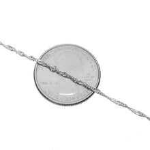 Load image into Gallery viewer, 1.2MM Sterling Silver Singapore Chain with Lobster Claw Clasp