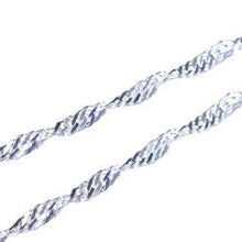 Load image into Gallery viewer, 2MM Sterling Silver Singapore Chain with Lobster Claw Clasp