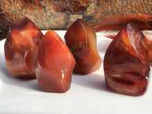 Load image into Gallery viewer, Natural Carnelian Faceted Round Gemstone Stretch Bracelet