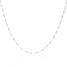 Load image into Gallery viewer, 2MM Sterling Silver Singapore Chain with Lobster Claw Clasp