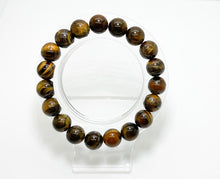 Load image into Gallery viewer, Tiger&#39;s Eye  Natural Gemstone stretch Bead bracelet