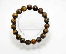 Load image into Gallery viewer, Tiger's Eye  Natural Gemstone stretch Bead bracelet