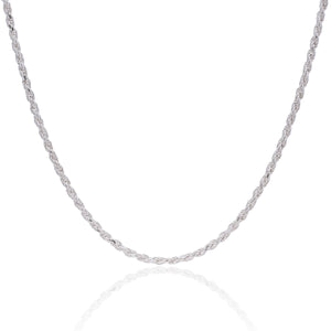925 Sterling Silver 3.5MM Rope Chain - Italian Crafted for Women and Men 16 - 36"