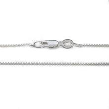 Load image into Gallery viewer, .8MM Sterling Silver Box Chain with Lobster Claw Clasp