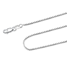 Load image into Gallery viewer, .8MM Sterling Silver Box Chain with Lobster Claw Clasp